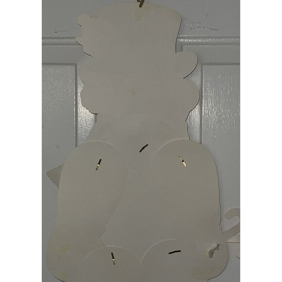 Vintage Die Cuts Snowman Christmas Signs Pop Out Jointed Decorations 1980s 25” - Picture 9 of 10